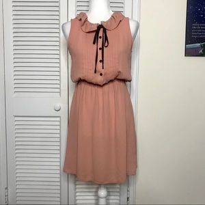 Forever 21 pink dress with black accents